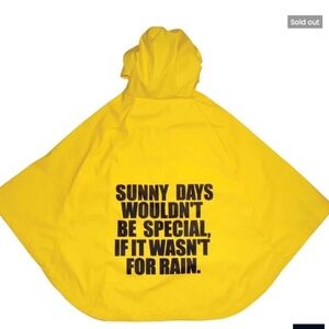 Little Giants Jacket Kid 6 Yellow Sunny Days Rain Hood Poncho Preppy School 80s